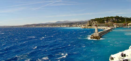 Leaving Nice, France on the ferry to Corsica